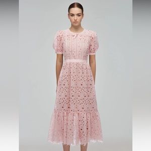 NWOT Blush Guipure Midi Dress UK 14 US 10